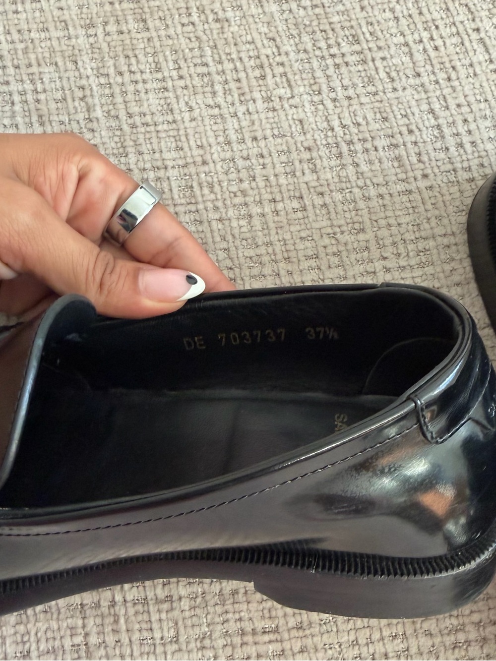 Saint Laurent YSL Black Glossy Penny Loafers - Picture 6 of 10